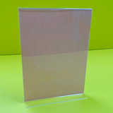 8 .5" x 11"  Clear Acrylic Sign Holder T-Style