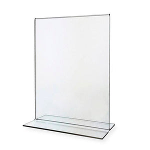 8 .5" x 11"  Clear Acrylic Sign Holder T-Style